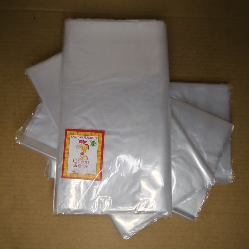 

kantong plastik jadi pp queen uk. 25x40x03, 1 bungkus