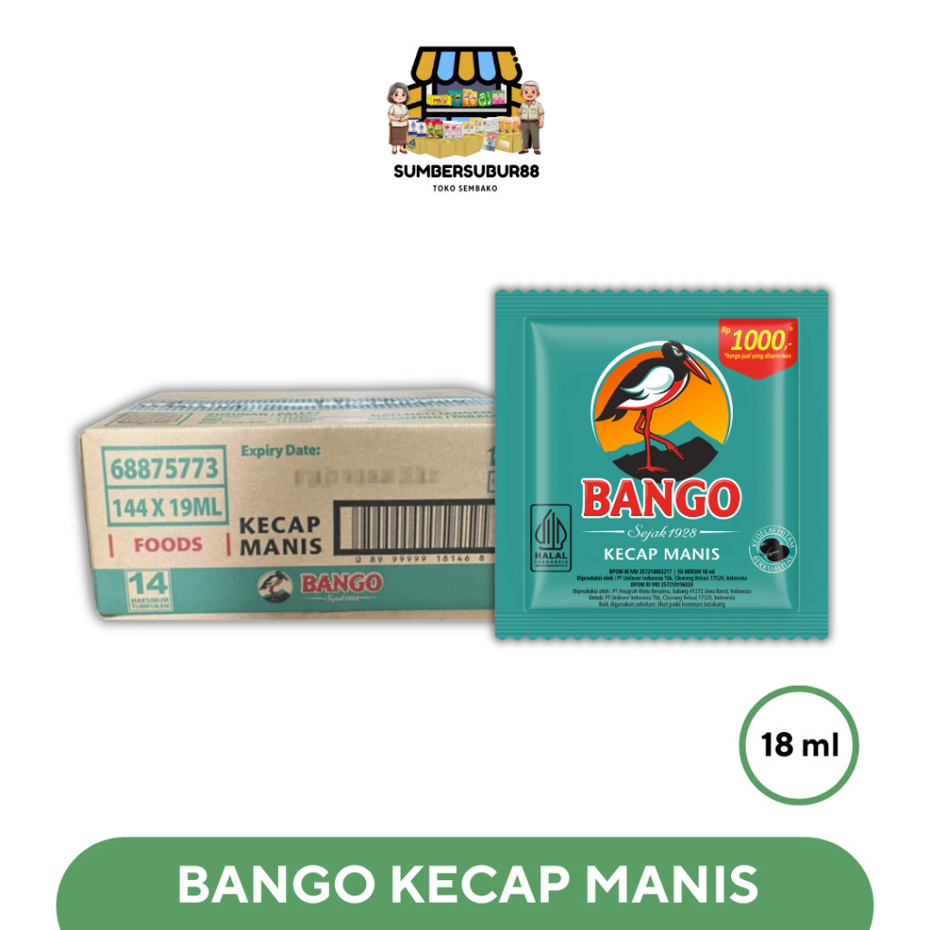 

BANGO 18ML / 25G Kecap Manis (12 Renceng @12 Pcs)