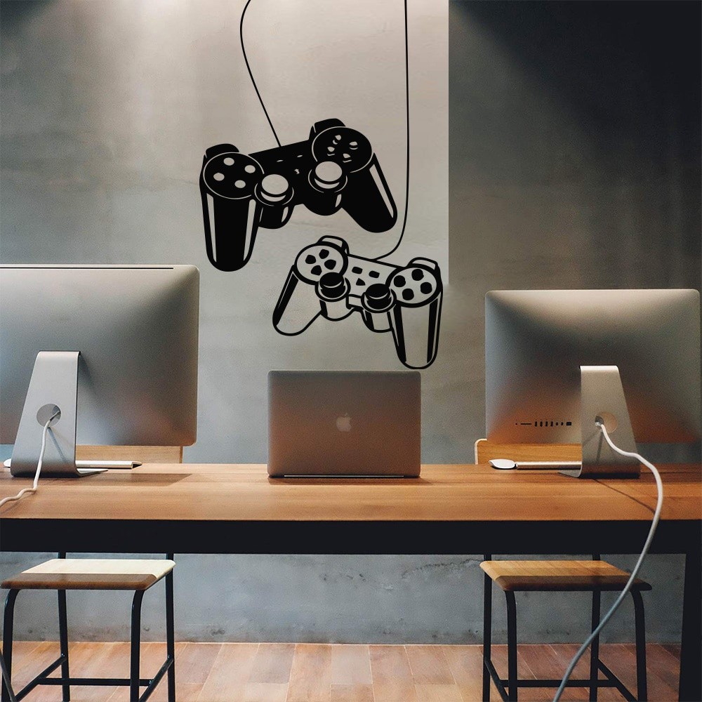 Stiker Dinding Cutting Stiker Dinding Gamepad Vinyl Stiker Dinding Dekorasi Kamar Anak-anak