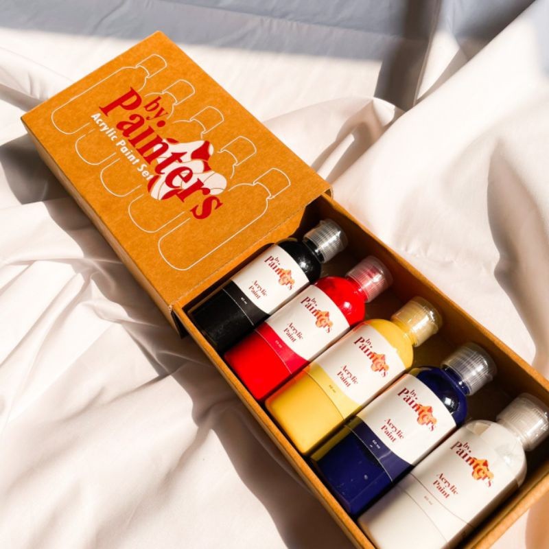 

Acrylic Paint Set | 5-In-1 | Bypainters | Odorless | Strong & Pure Colour | 300ml | 5 Warna