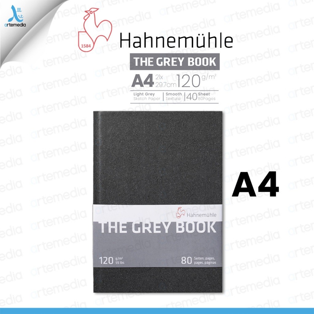 

Hahnemuhle The Grey Book A4 Hard Cover Sketchbook