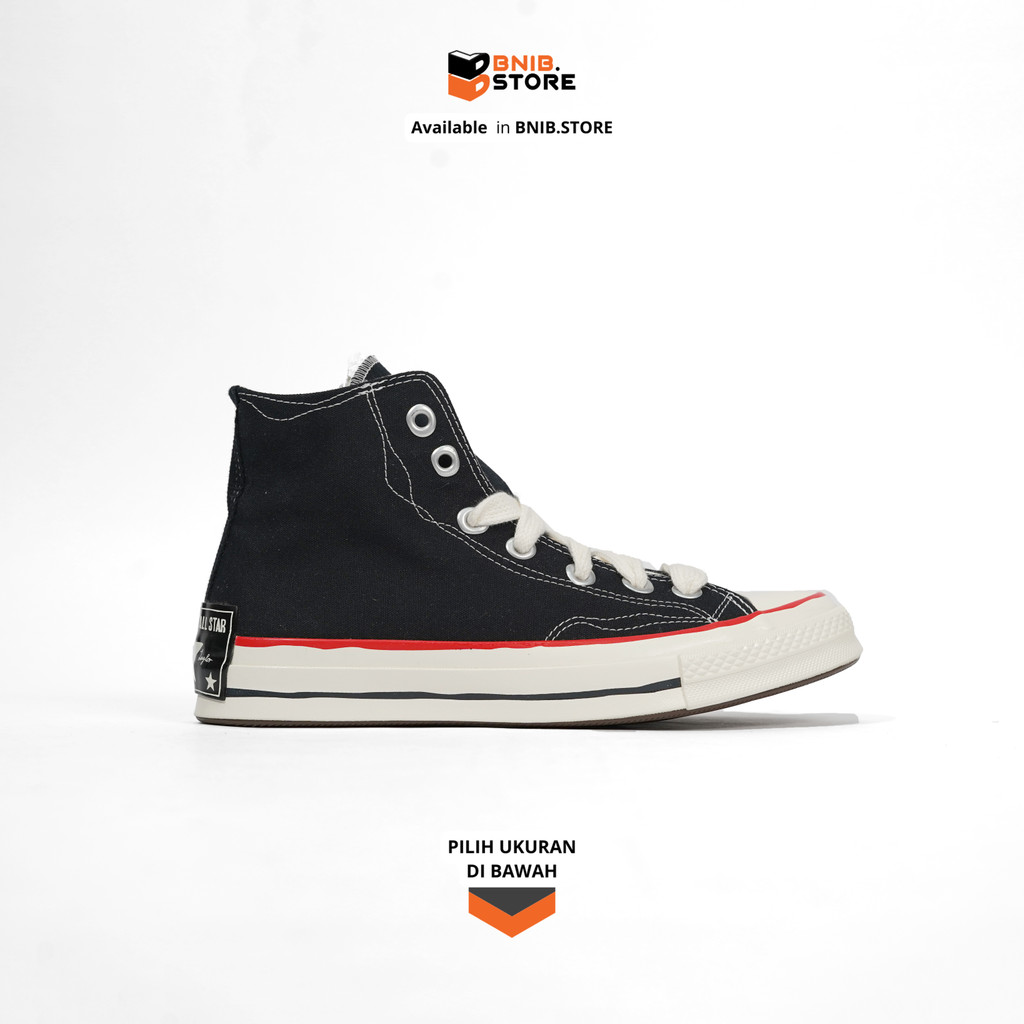 Sepatu Sneakers Converse Chuck 70 Hi Sketch Black [A09139C] Original