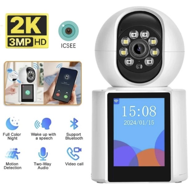 < SMARTCOM > WIFI SMART Camera CCTV IP Camera ICSEE WIFI PTZ, Baby Monitor, Two way Video Call