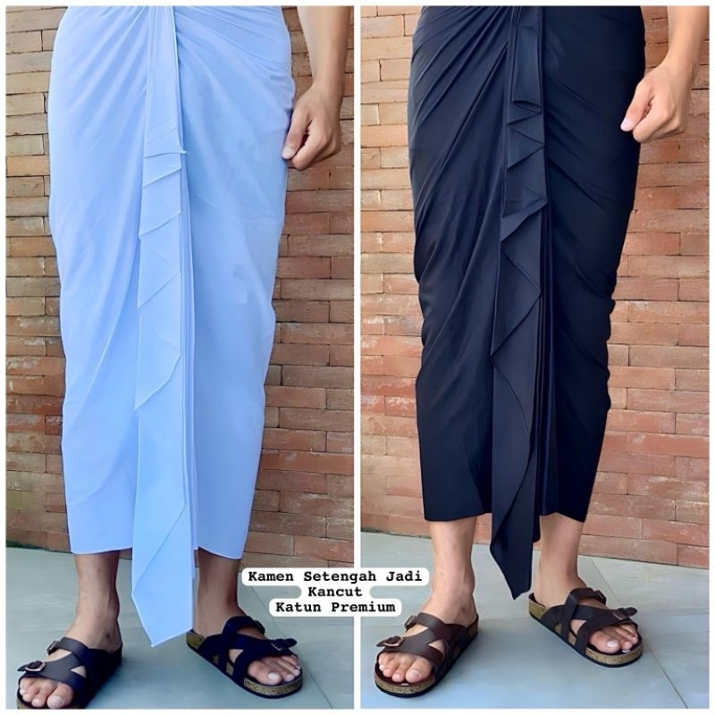 [ Giska Gallery ] Kamen / Sarung Bali Setengah Jadi & Lembaran Warna Putih , Hitam , Merah , Coklat 