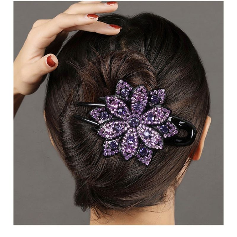 JEPIT HIASAN RAMBUT KOREA PERMATA PESTA HIASAN SANGGUL KOREA / Jepit bunga hiasan rambut /Jepit ramb