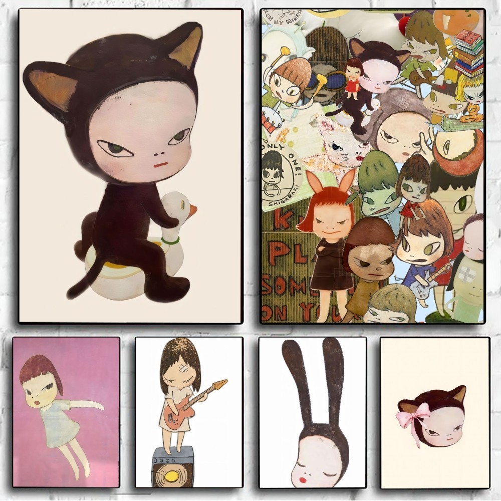 

Y-Yoshitomo Nara Poster No Framed Poster Kraft Club Bar Paper Vintage Poster Wall Art Painting Bedroom Study Stickers