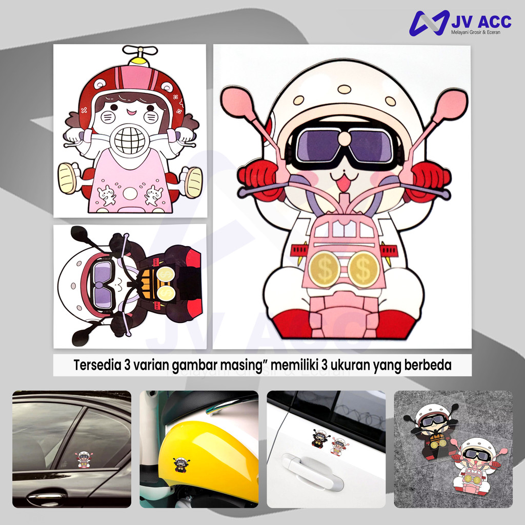 

STIKER LUCU MOTIF SEPEDA MOTOR LISTRIK COCOK UNTUK DEKORASI MOBIL DAN MOTOR LISTRIK