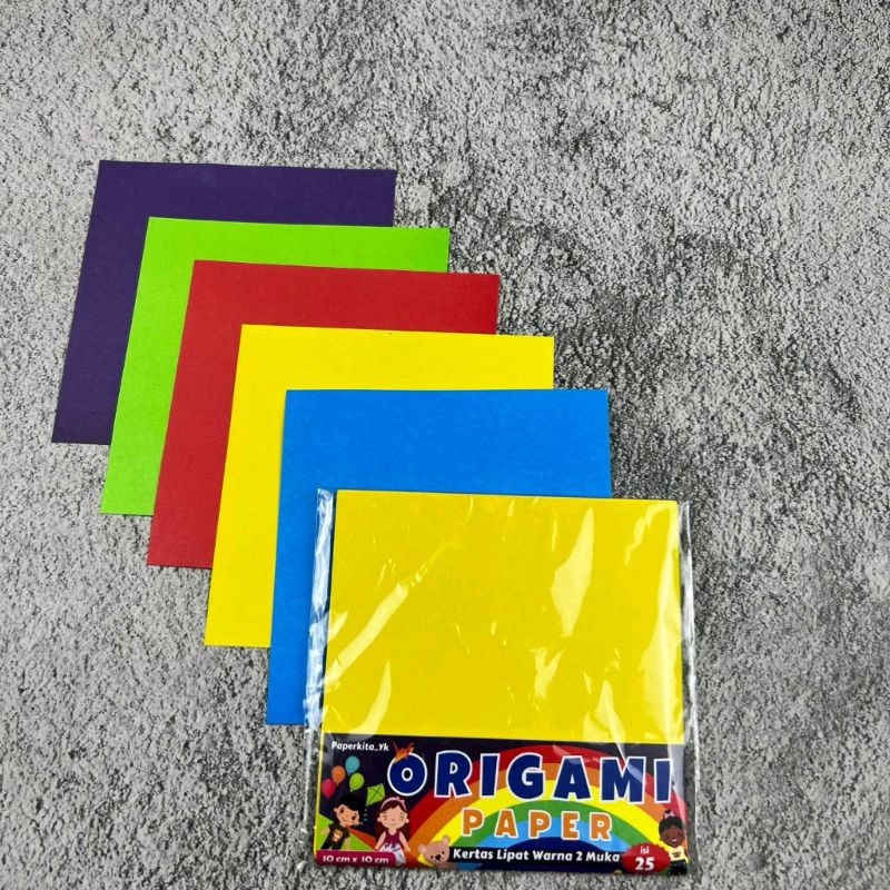 

Kertas Lipat Origami Isi 25 lembar ukuran 16 cm double face warna MURAH non forte sidu