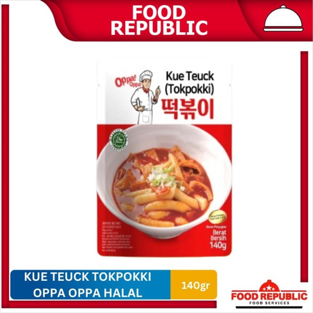 

Oppa! Oppa Tokpokki / Kue Teuck / Kue Beras / Tteokbokki Instan 140 gr
