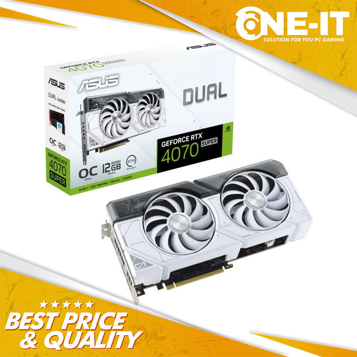 VGA ASUS Dual GeForce RTX 4070 SUPER White OC 12GB GDDR6X 12G