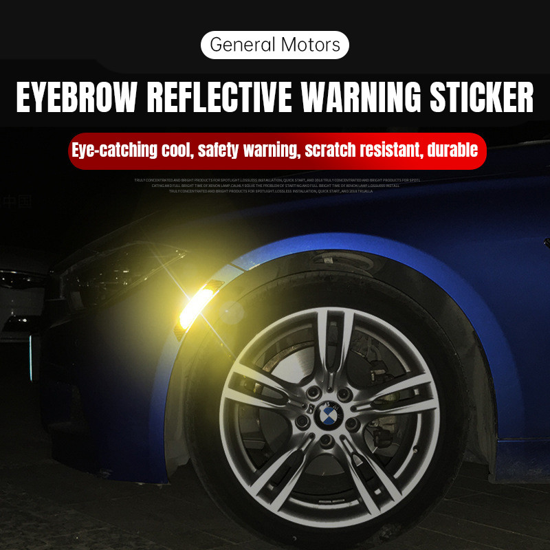 READY COD Stiker reflektor mobil/stiker lampu kaca mobil belakang/Dummy side marker tempel mata