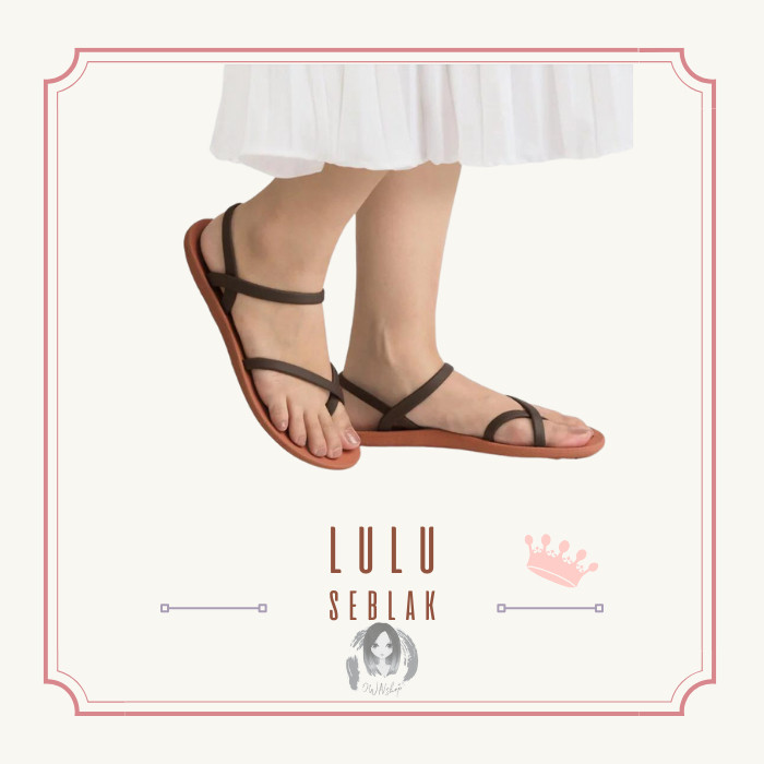PROMO Gofort Sandal Tali LULU Orange/Coklat