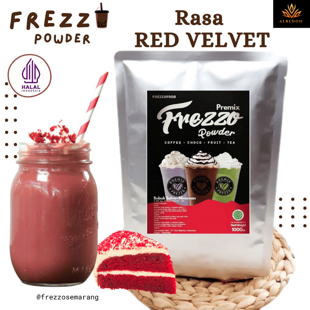 

1 KG FREZZO POWDER RASA RED VELVET BUBUK MINUMAN RASA RED VELVED POWDER DRINK | BOBA BROWN SUGAR |