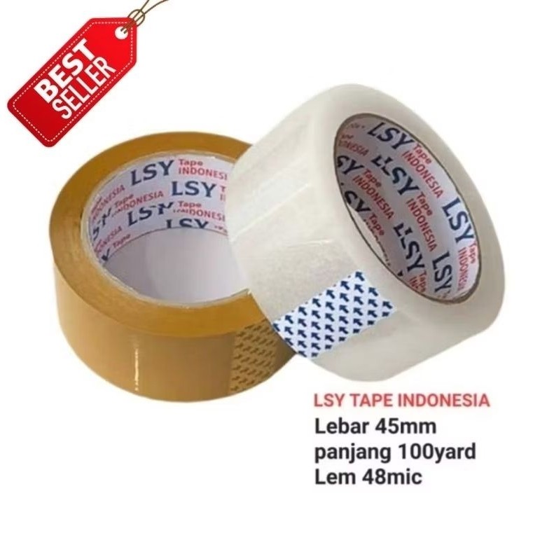 

lakban bening / cokelat merk LSY TAPE INDONESIA terlaris