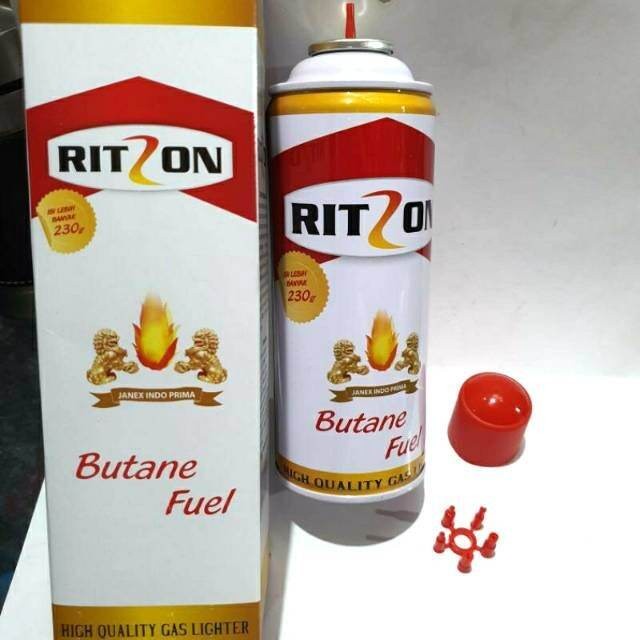 Gas Butane Isi Ulang Korek Ritzon 230gr/Gas Isi Ulang Korek