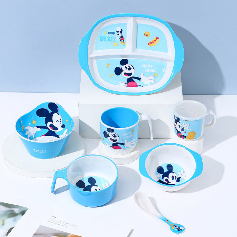 Piring Mangkok Gelas Sendok Makan Anak Bahan Melamin Karakter Mickey