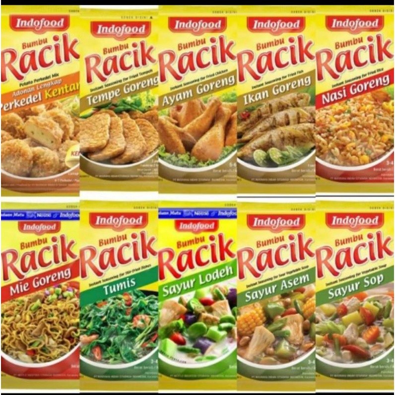 

Bumbu Racik Indofood Ayam Goreng / Tempe Goreng / Ikan Goreng / Sayur Sop