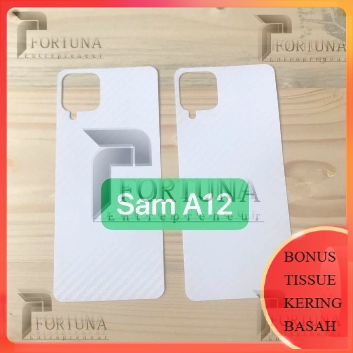 ANTI JAMUR Skin Carbon Garskin SAMSUNG A12 / SAMSUNG M12 Protector Skin Back Phone Garskin