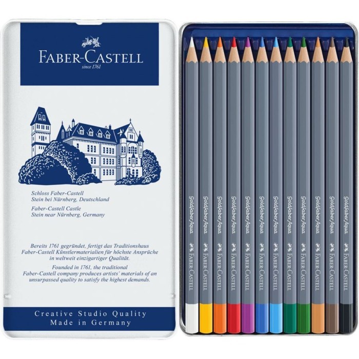 

Pensil Warna Faber Castell Goldfaber AQUA Tin Case | Color Pencil | Creative Studio - 12C 114612