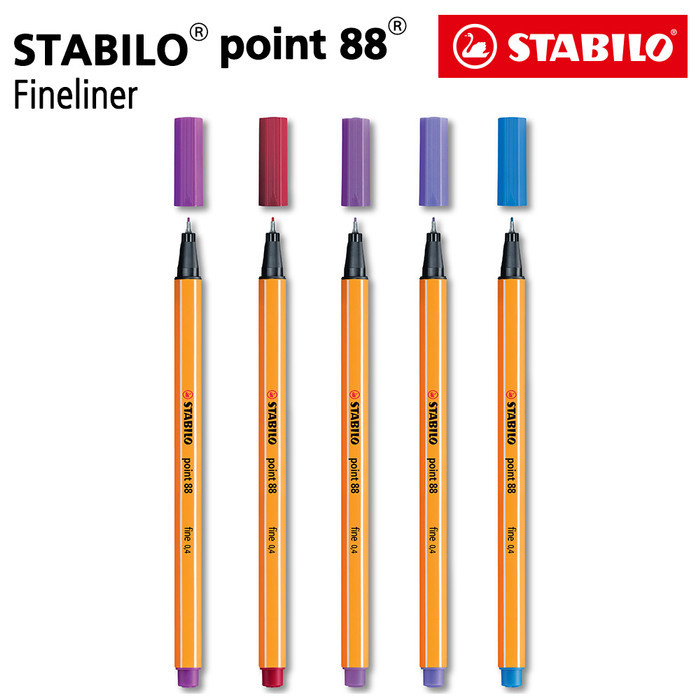 

TERBARU STABILO SET 5 - Point 88 Pink Purple / Fineliner / Pen Warna Pink Ungu
