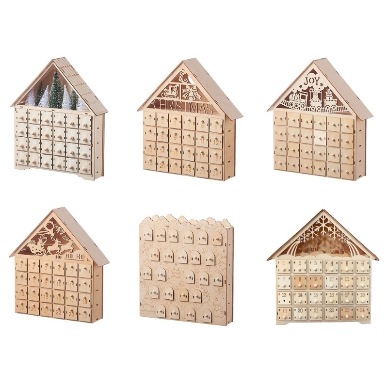 

New Festive Desk Ornament Countdown to Christmas Calendar 24-Day Advent Calendar Creative Count Down Calendars