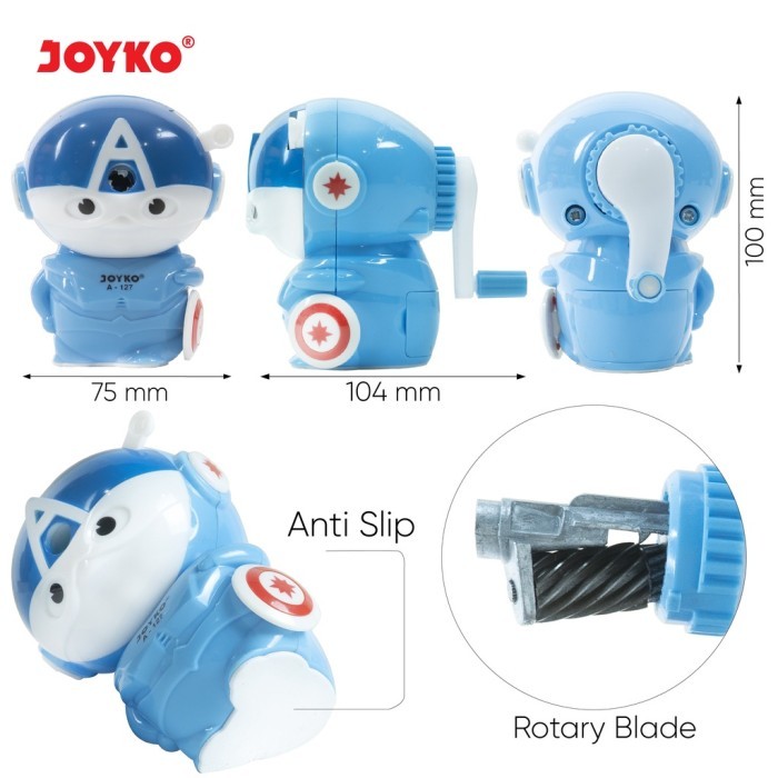 

Rautan Serutan Putar Sharpener Meja Joyko A-127 Motif Robot