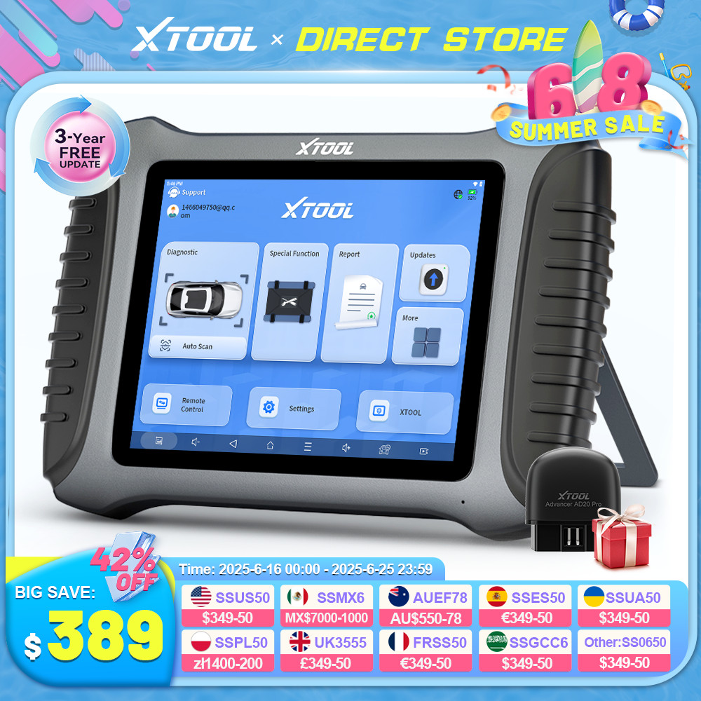 XTOOL InPlus IP900 PK XTOOL D8S OBD2 Scanner FCA SGW Car Diagnostic Tools Bidirectional Automotive S