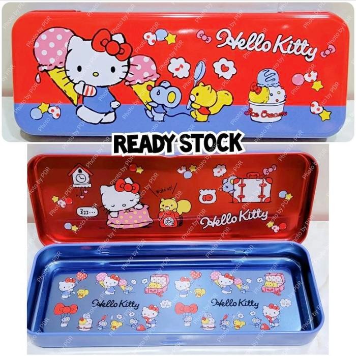 

READY Tin Pencil Case Kotak Pensil Sanrio Original - Hello Kitty