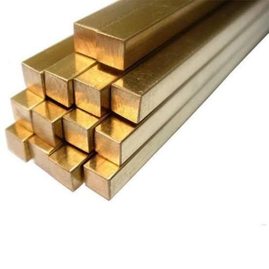 Rod brass as Kuningan kotak 4mm x 4mm x 250cm As kuningan