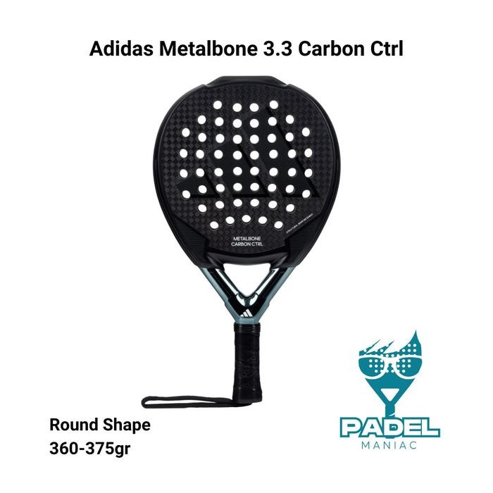 Adidas Metalbone Carbon Ctrl 3.3 2024 Padel Racket Raket Padel Round Beginner to Intermediete Contro