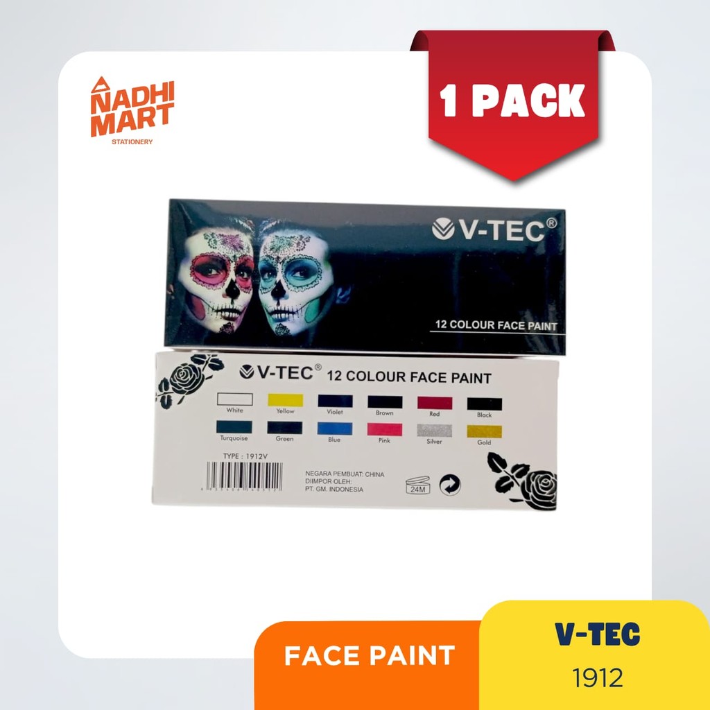 

FACE PAINT V-TEC 12W 1912 CAT WAJAH