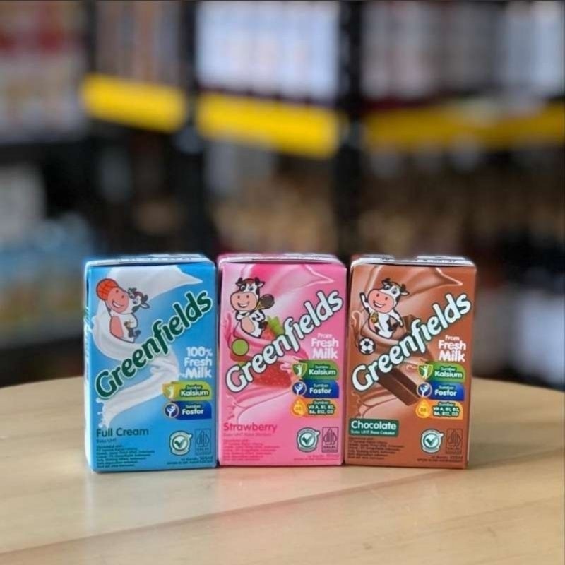 

Susu UHT Greenfields 105ml Fullcream Strawberry Chocomalt karton dus isi 40 EXP MINIMAL NOV-2025