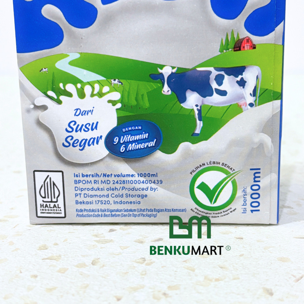 

RB [KARTON] Susu UHT Diamond Full Cream 12 x 1 Liter UHT Milk Kartonan
