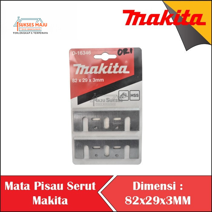 MATA PISAU SERUT KETAM MAKITA Planer Blade HSS D 16346 Original 82 x 29 x3 mm Asli