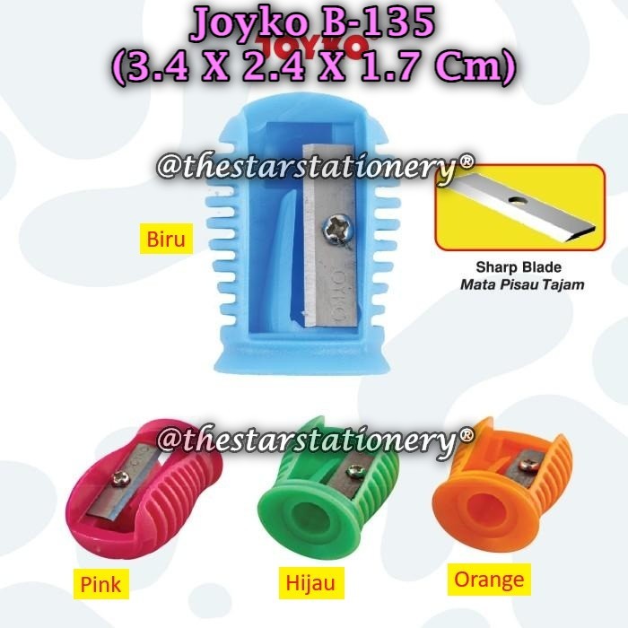 

(1 Biji) Rautan Tabung JOYKO B-135 BISA PILIH MOTIF / Rautan Serutan Sharpener Joyko B-135 (1 Biji)