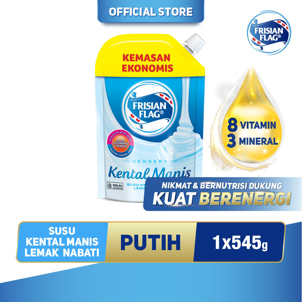 

Frisian Flag Bendera Susu Kental Manis Pouch Biru 545gr (1 bks)