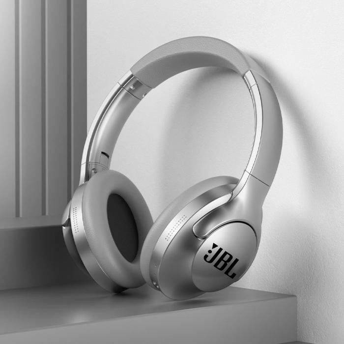 JBL WIRELESS HEADPHONES PURE BASS ACTIVE NOISE CANCELLATION BT-800 - Silver