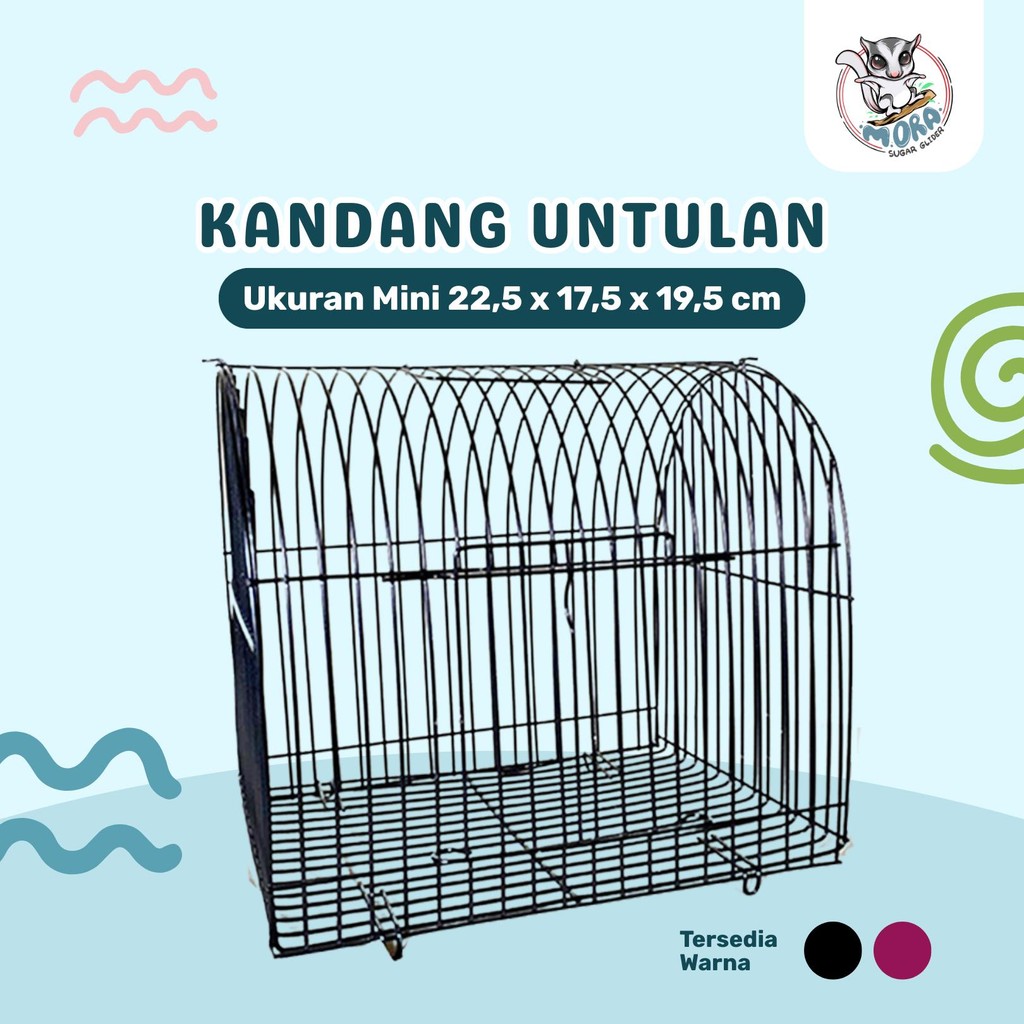 MORA Kandang Untulan Mini Sugar Glider Sangkar Travel Lovebird Hamster Landak Mini