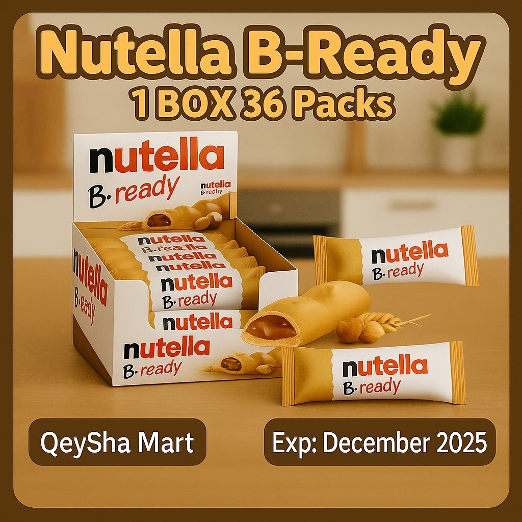 

Nutella B-Ready Wafer Cokelat 22g x 36 pcs | HALAL | Exp Desember 2025​