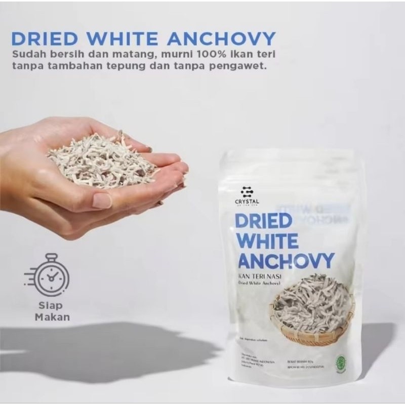 

NEW DRIED WHITE ANCHOVY | IKAN TERI EBI KERING - Crystal of The Sea PREMIUM