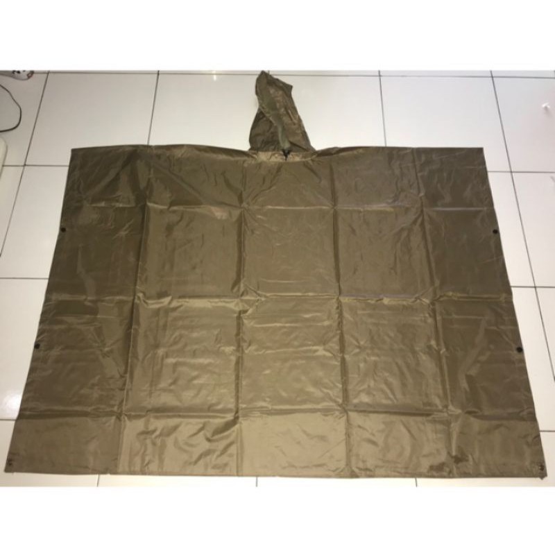 PONCO PARASIT TANPA TANGAN Ponco Coklat / Jas Hujan Ponco Polri
