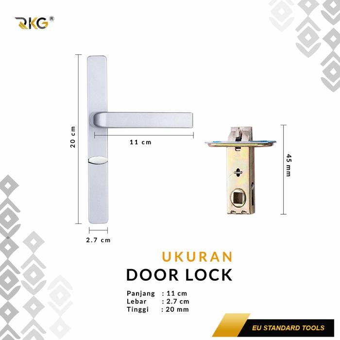 

RKG Kunci Pintu Toilet Kamar Mandi Bathroom Door Lock - White MatteSale