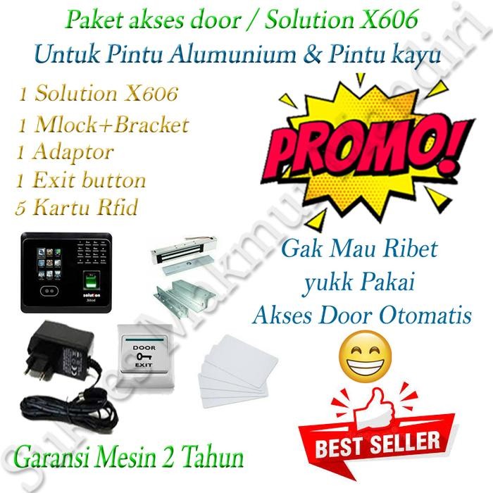 

Paket akses pintu solution X606+M-lock, No touch,5 Kartu RFID