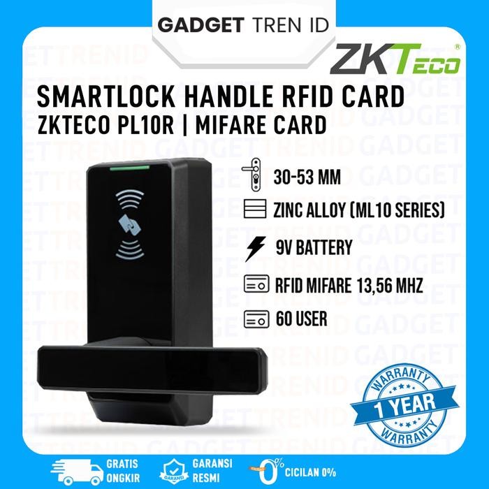 

Smart Door Lock Handle Pintu Kartu ZKTeco PL10R RFID Mifare Termurah