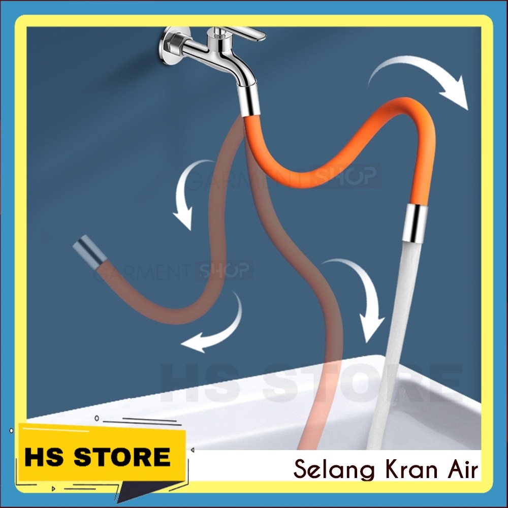 Sambungan Kran Air Fleksibel Selang Flexible 360 Derajat Extention Cuci Muka Kaki Wastafel Ember