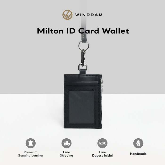 

WINDDAM - ID Card Holder / Lanyard Dompet Gantung Kulit Asli - Milton Terlaris