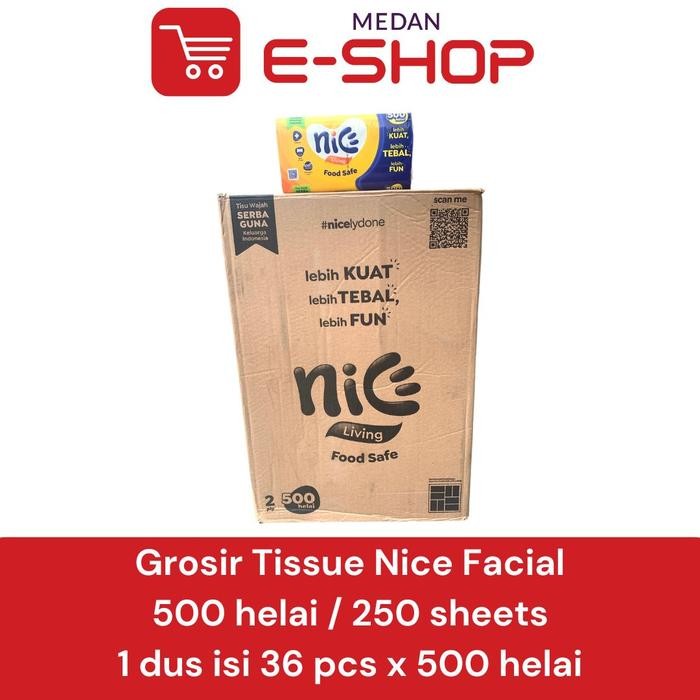 Grosir Tisu Tissue Nice Muka 250 Sheet BARU (300gram) 1dus isi 36 pcs
