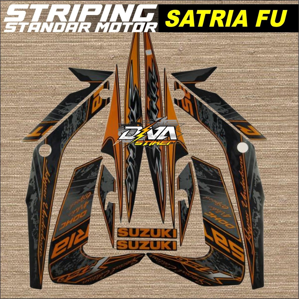 Striping Suzuki Satria FU F 150 2012 2013 Barong SE Gold List Body Standar Berkualitas Termurah