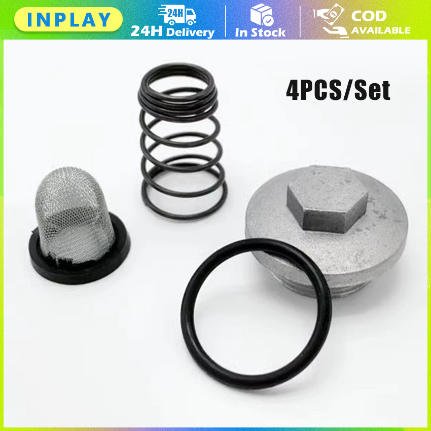 Saringan Oli & Baut Pembuangan GY6 Komplit / 4 in 1 Set dengan Gasket & O-Ring untuk Mesin Skuter Ma