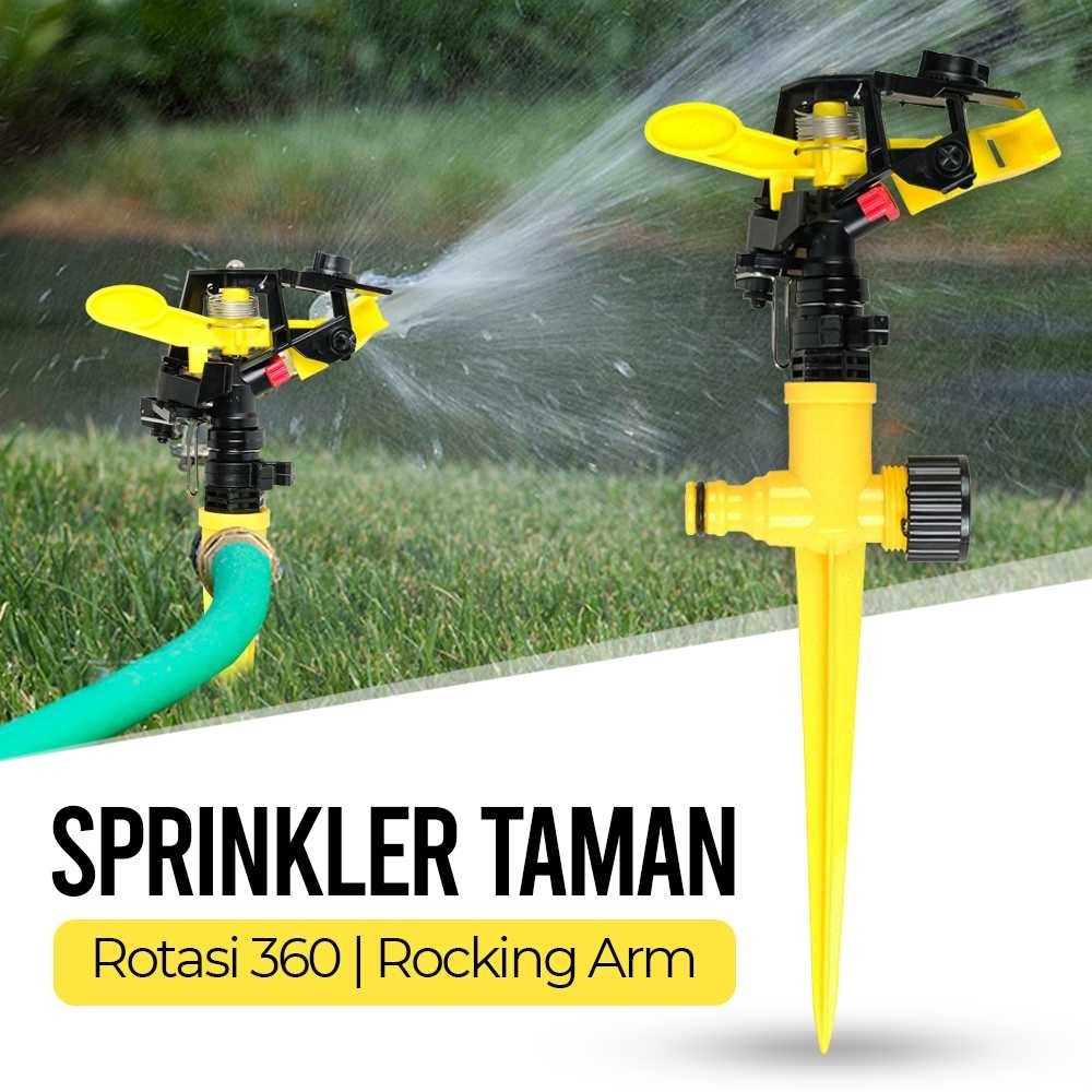 Alat Penyiram Tanaman Otomatis Taman Rotasi 360 Derajat Sprinkler / Sprinkler Taman / Penyemprot Tan